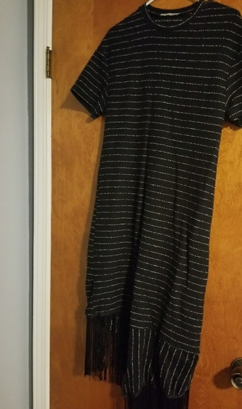 Zara black fringe dress - Picture 2 of 4